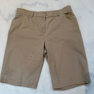 Women’s shorts, Jones New York - Sport Size 10 X 12” inseam, Khaki, Stretch